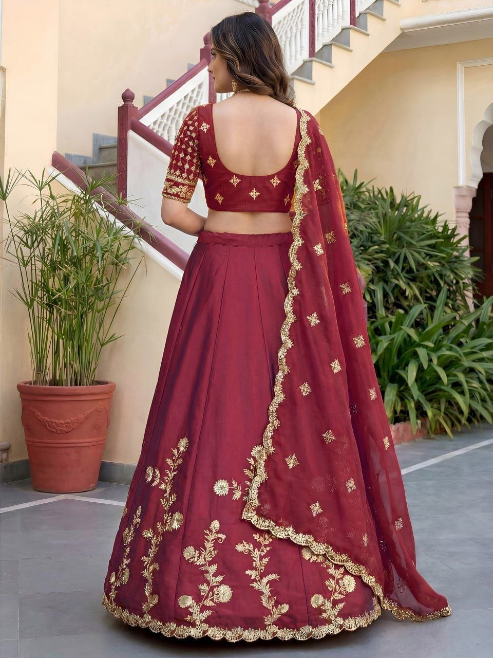 Lehenga collection "Dipriya" - Bordeaux