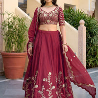 Lehenga collection "Dipriya" - Bordeaux