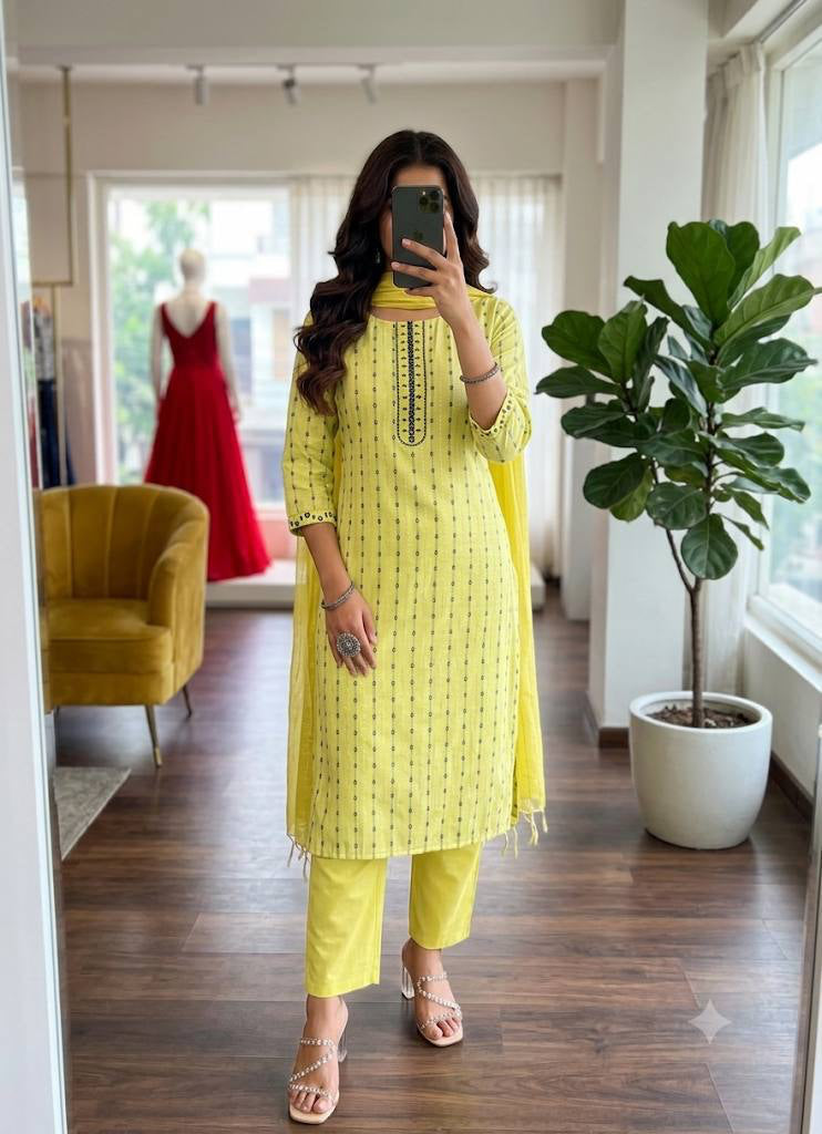 Punjabi "Divita" - Jaune paille