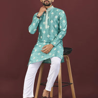 Kurta "Déva" - Bleu turquoise
