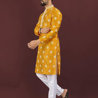 Kurta "Déva" - Jaune moutarde