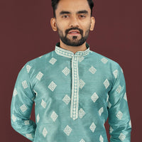 Kurta "Déva" - Bleu turquoise