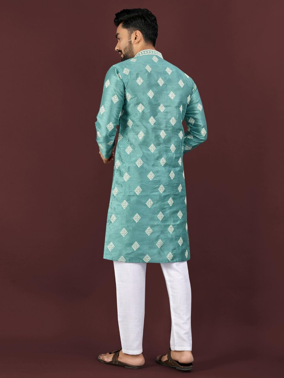 Kurta "Déva" - Bleu turquoise
