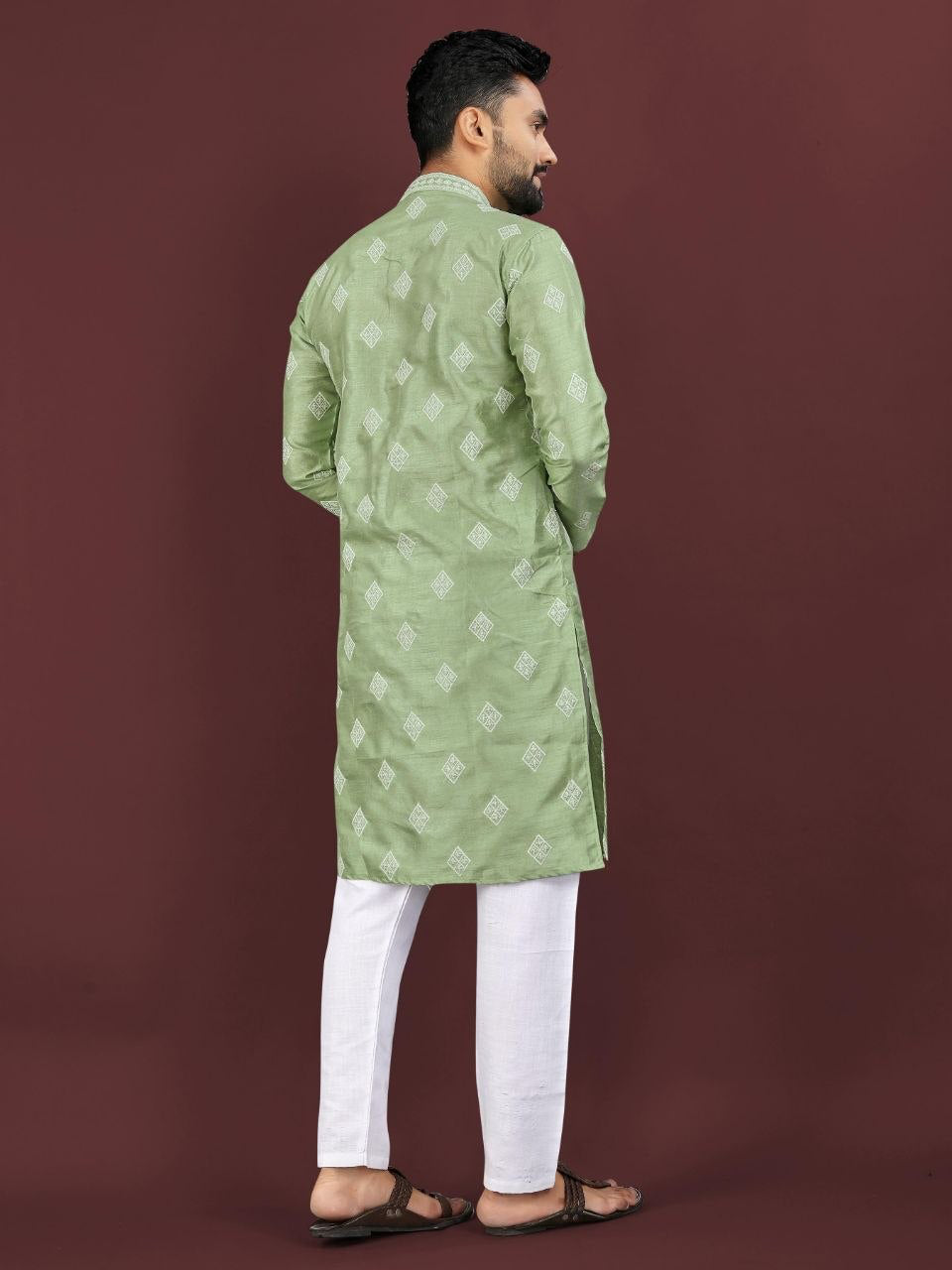Kurta "Déva" - Vert sauge