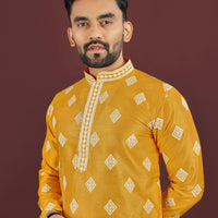 Kurta "Déva" - Jaune moutarde