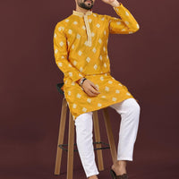 Kurta "Déva" - Jaune moutarde