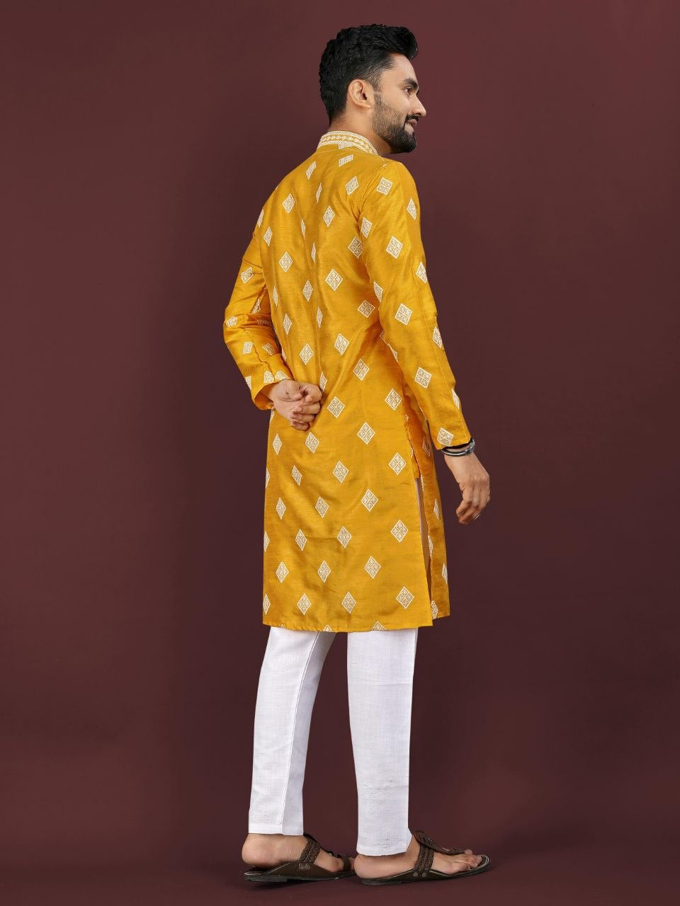 Kurta "Déva" - Jaune moutarde