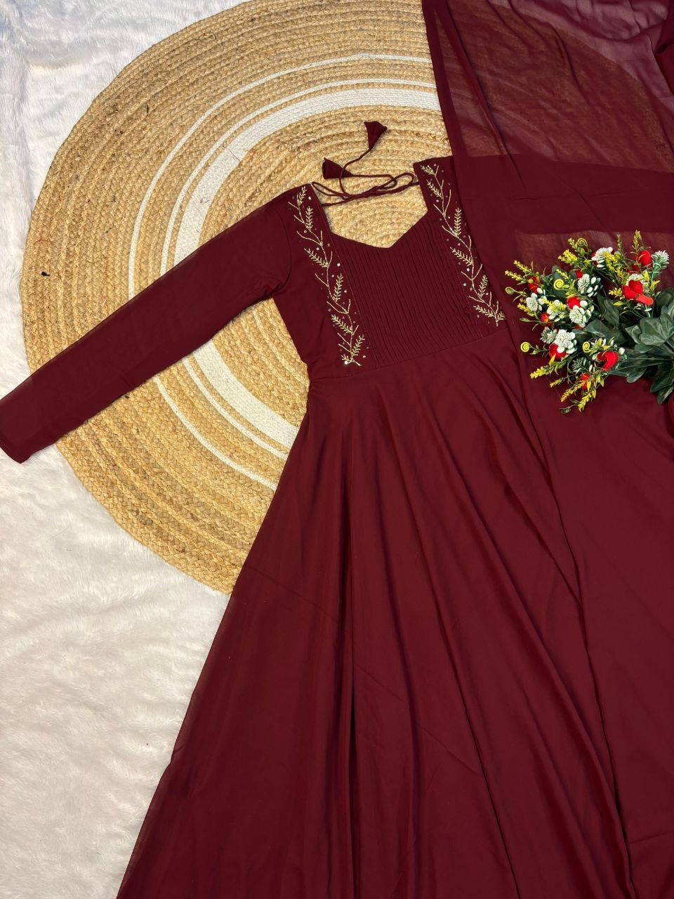 Anarkali Collection "Kama" - Bordeaux