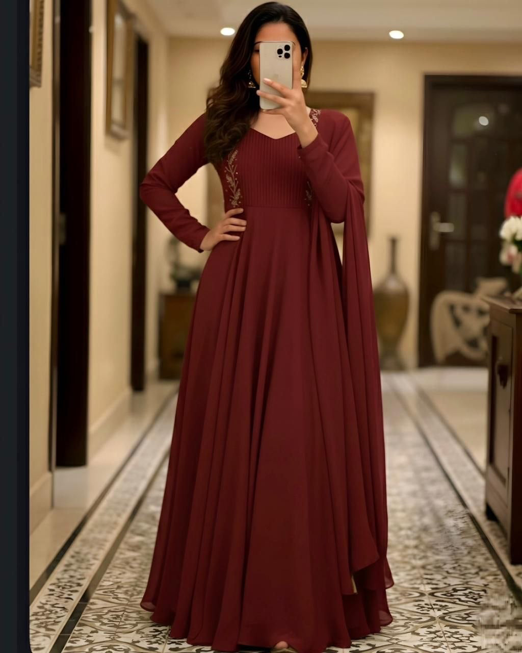 Anarkali Collection "Kama" - Bordeaux