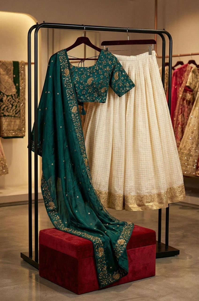 Lehenga collection "Kanakvalli" - Vert