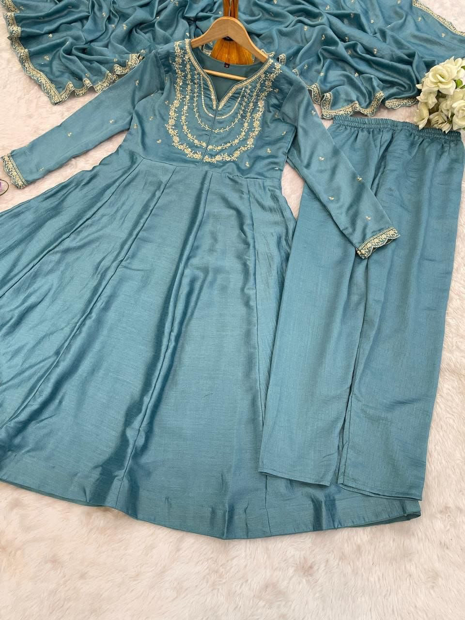 Anarkali Collection "Disha" - Bleu
