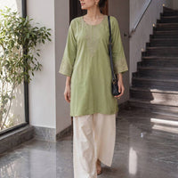 Punjabi "Dupta" - Vert pistache