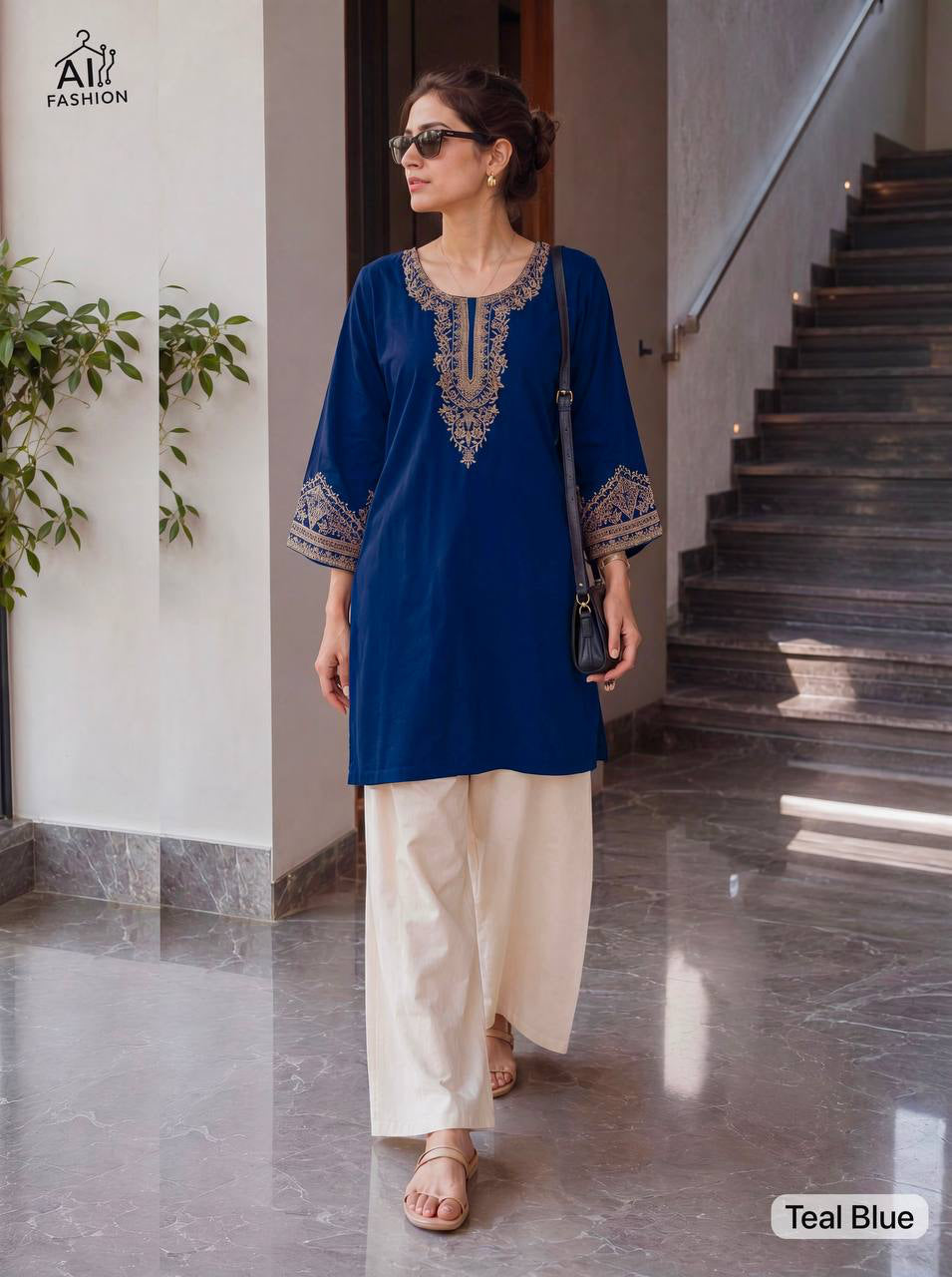 Punjabi "Dupta" - Bleu canard