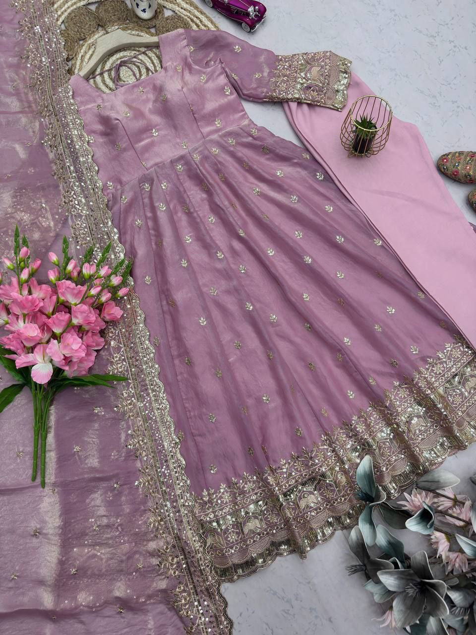 Anarkali/Robe Collection "Indra" - Lilas