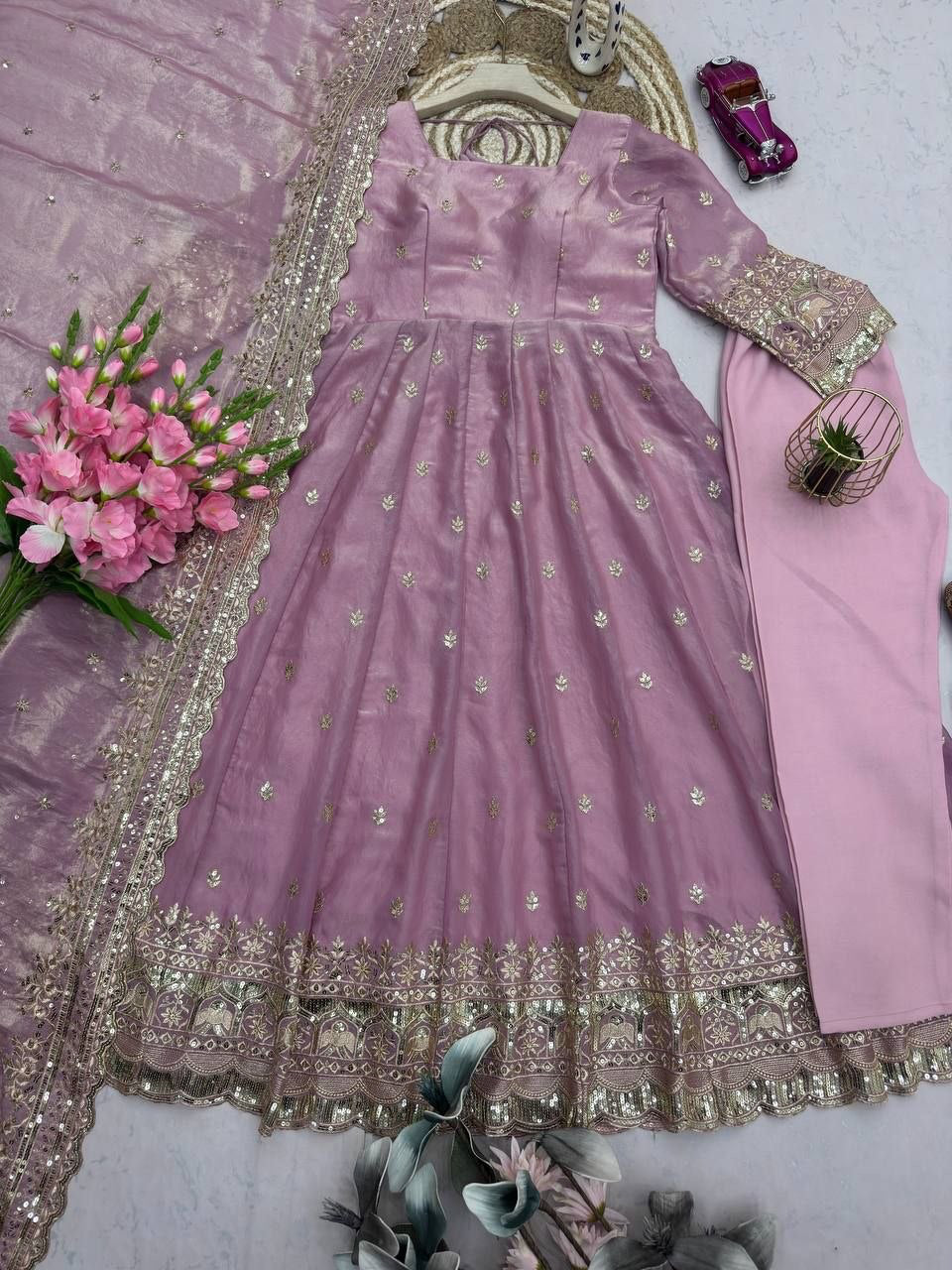 Anarkali/Robe Collection "Indra" - Lilas