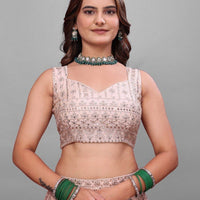 Lehenga collection "Sourhya" - Rose poudrée