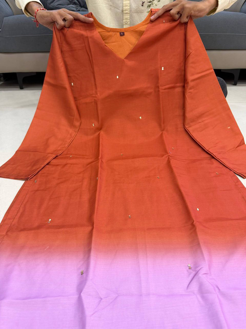 Tunique "Silqura - Orange rouille