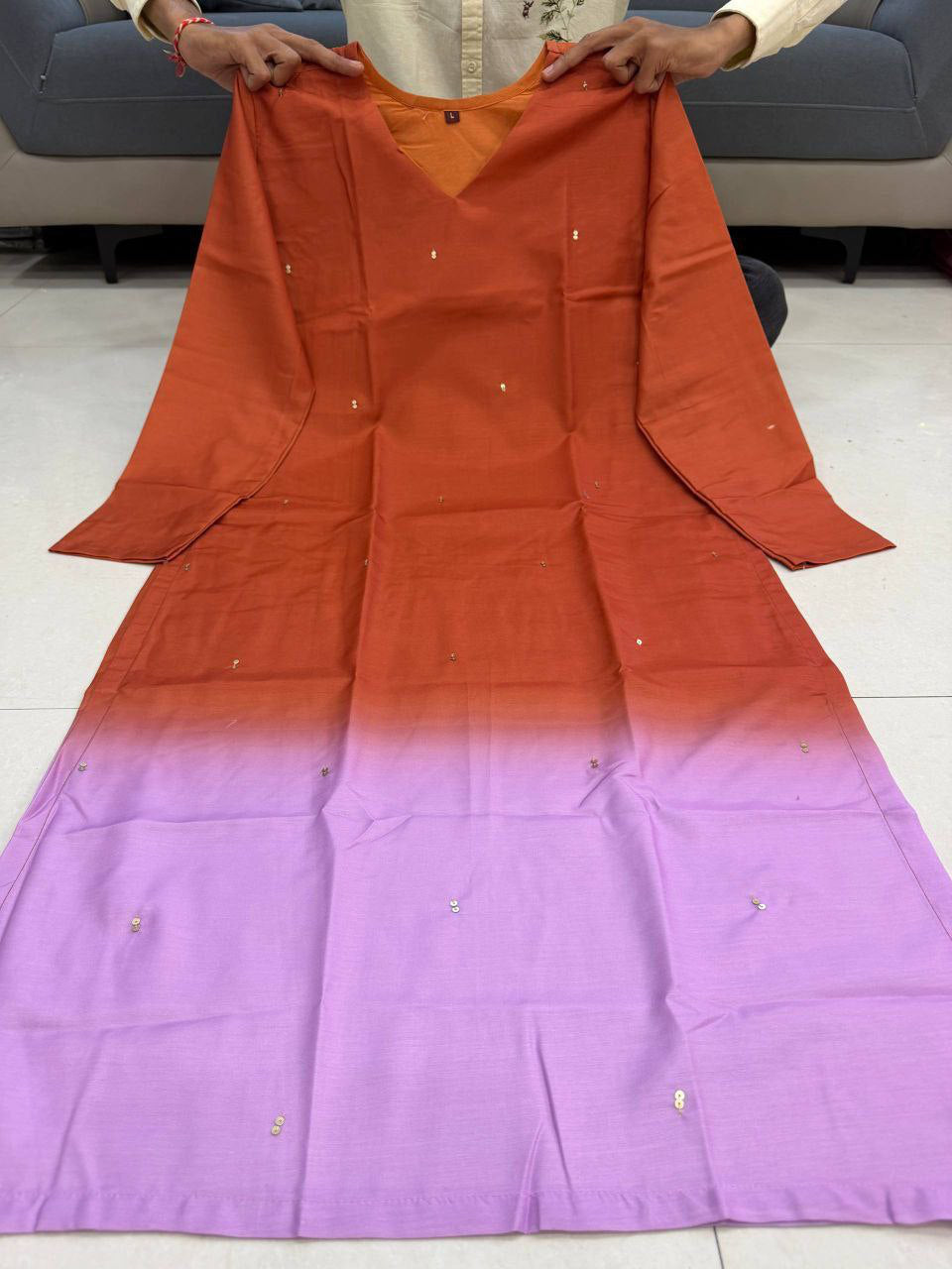 Tunique "Silqura - Orange rouille