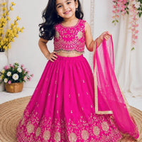 Lehenga Fille collection "Neha" - Rose fuschia