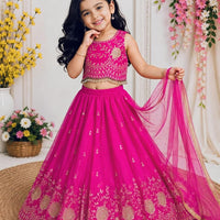 Lehenga Fille collection "Neha" - Rose fuschia