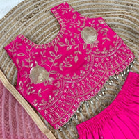 Lehenga Fille collection "Neha" - Rose fuschia