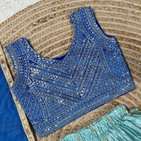 Lehenga Fille collection "Sounita" - Bleu
