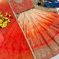 Lehenga Fille collection "Sounita" - Orange
