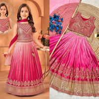 Lehenga Fille collection "Sounita" - Rose