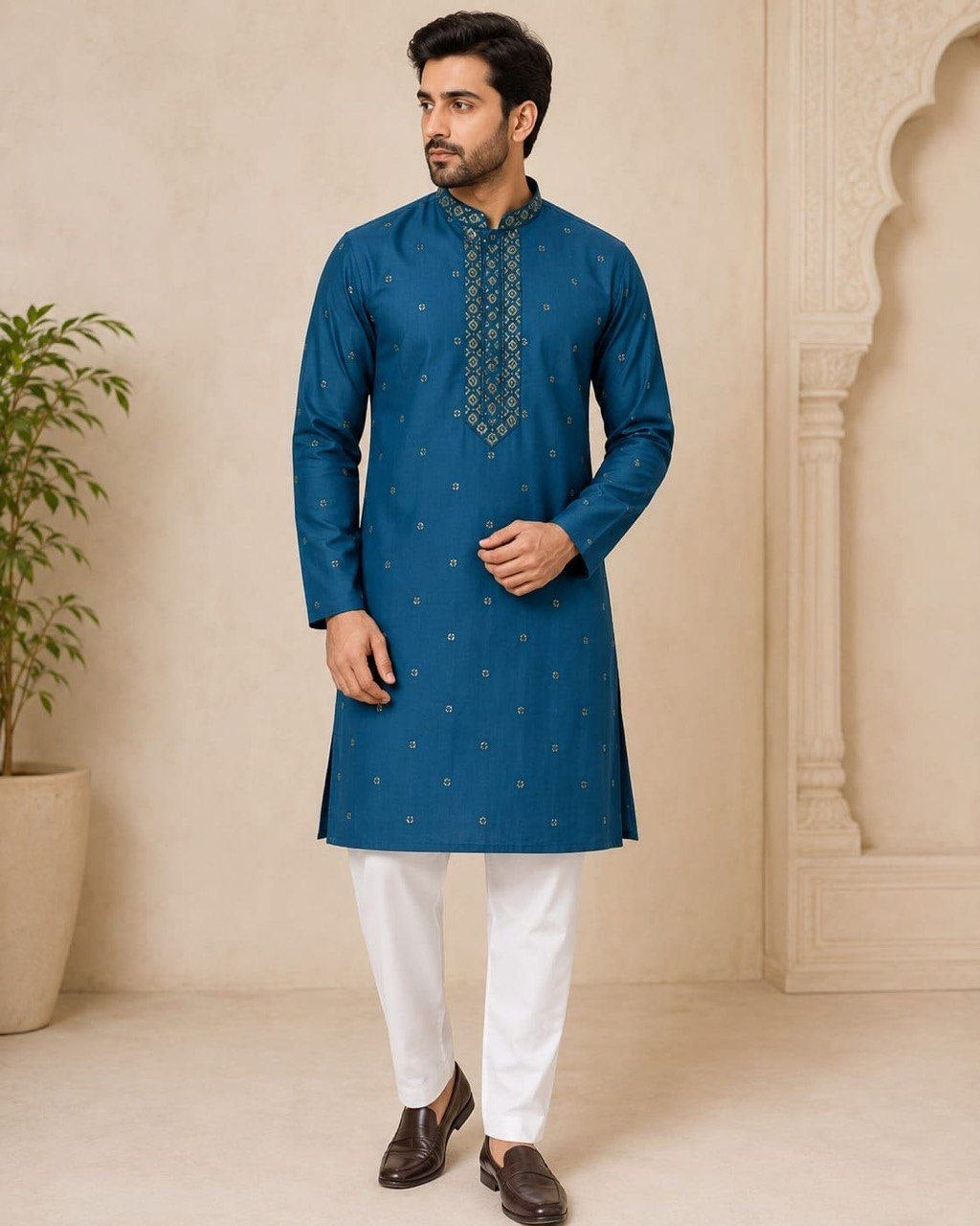 Kurta "Imendra" - Bleu pétrole