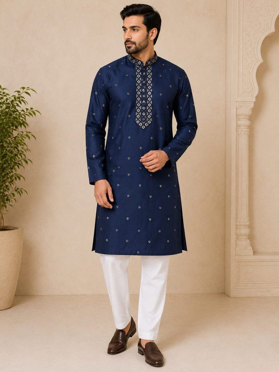 Kurta "Imendra" - Bleu marine