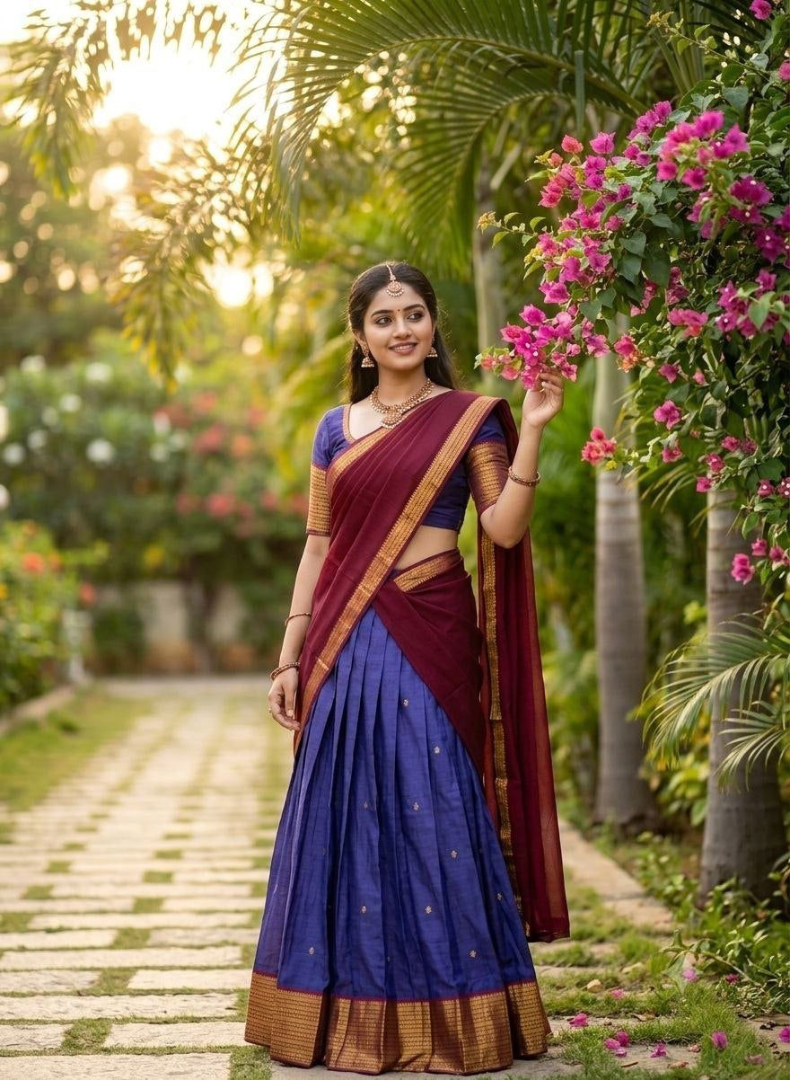 Lehenga collection "Kareena" - Bleu roi