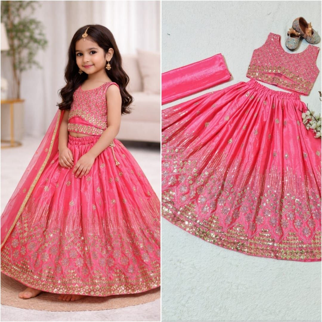 Lehenga Fille collection "Maya" - Rose
