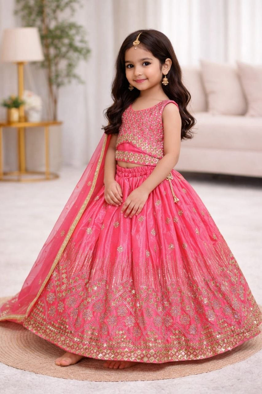 Lehenga Fille collection "Maya" - Rose
