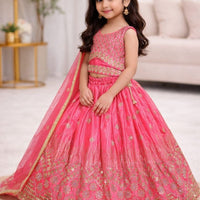 Lehenga Fille collection "Maya" - Rose