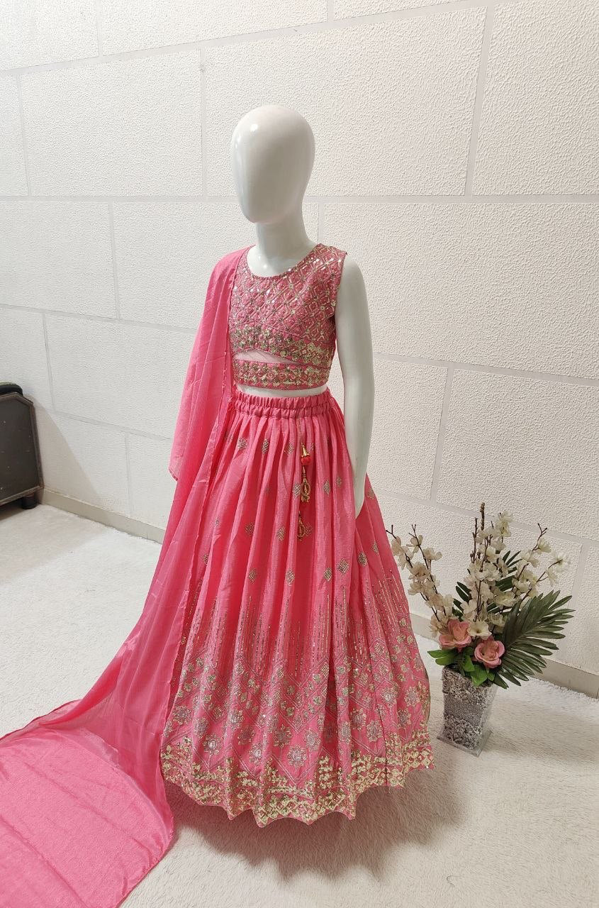 Lehenga Fille collection "Maya" - Rose