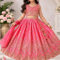 Lehenga Fille collection "Maya" - Rose