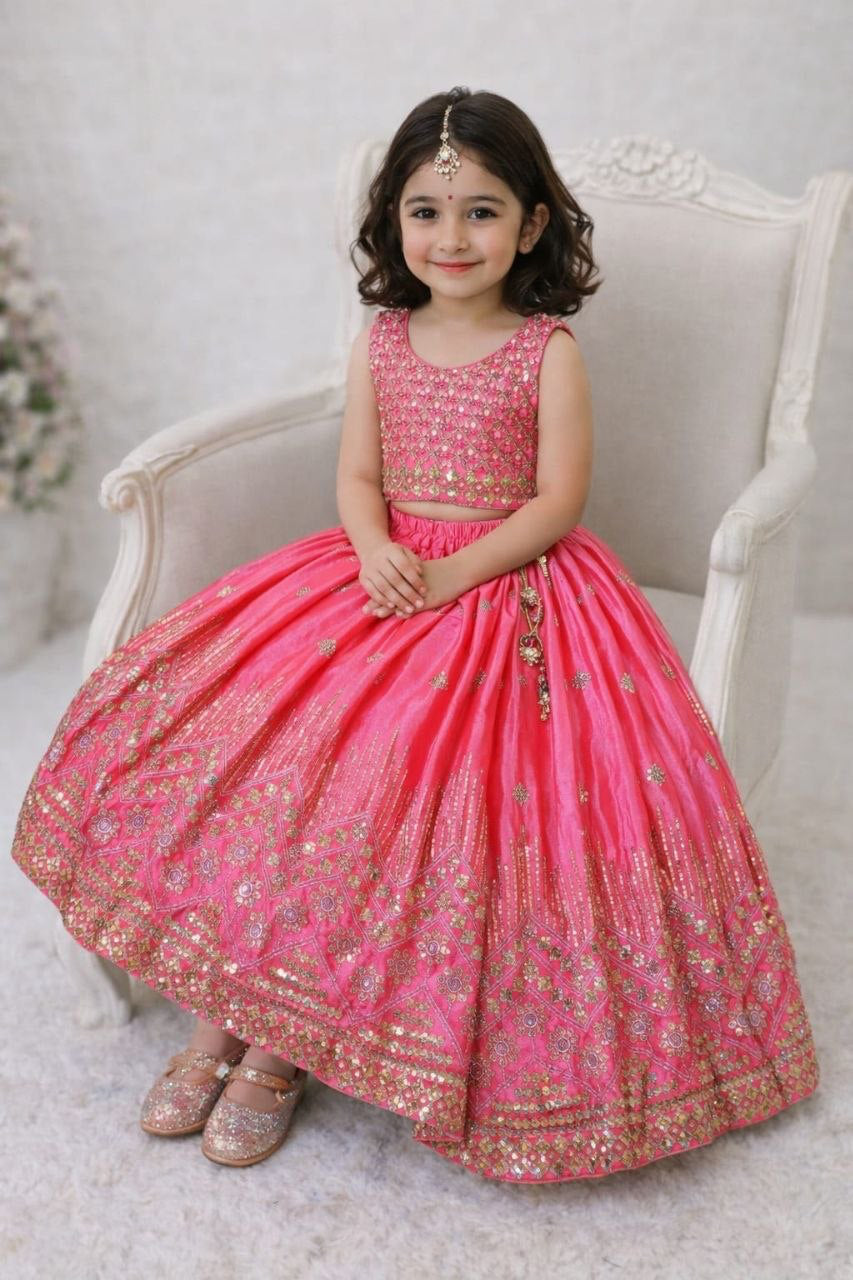 Lehenga Fille collection "Maya" - Rose