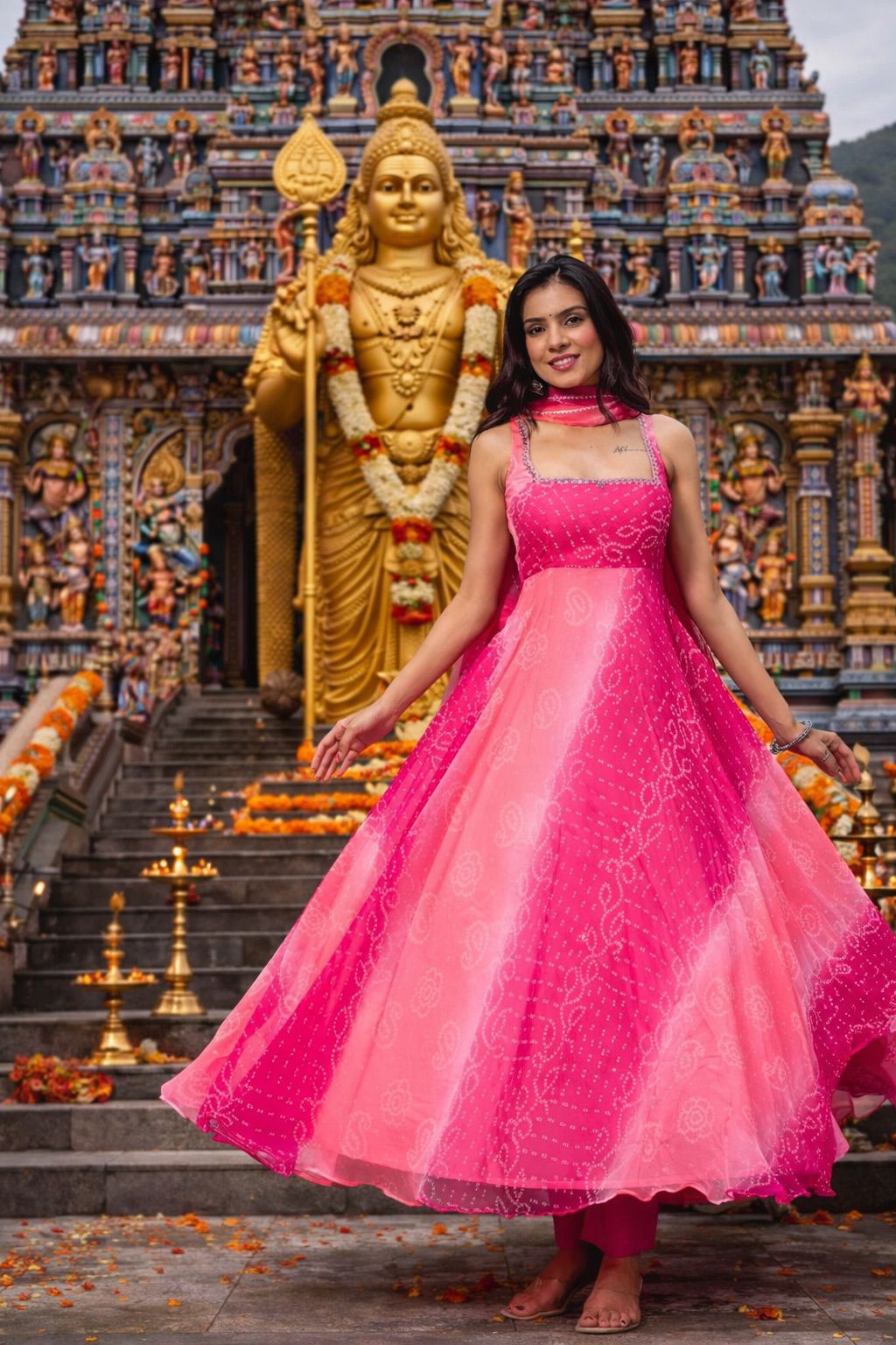 Anarkali Collection "Menaka" - Rose