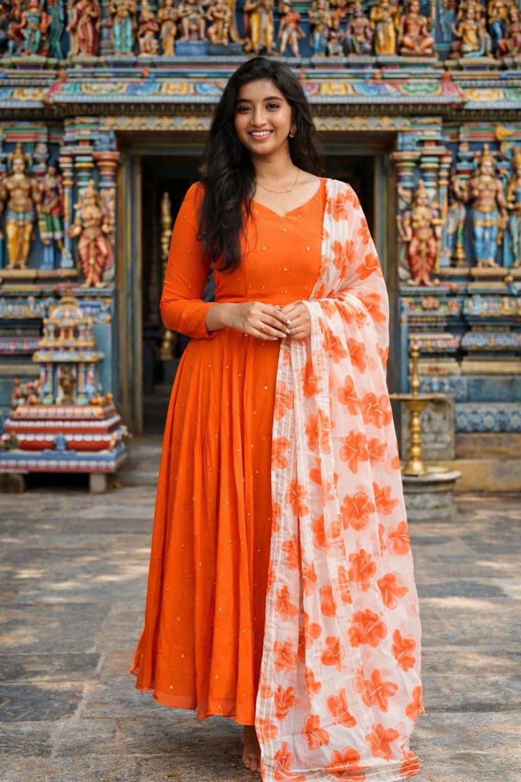 Anarkali Collection "Santiaguy" - Orange