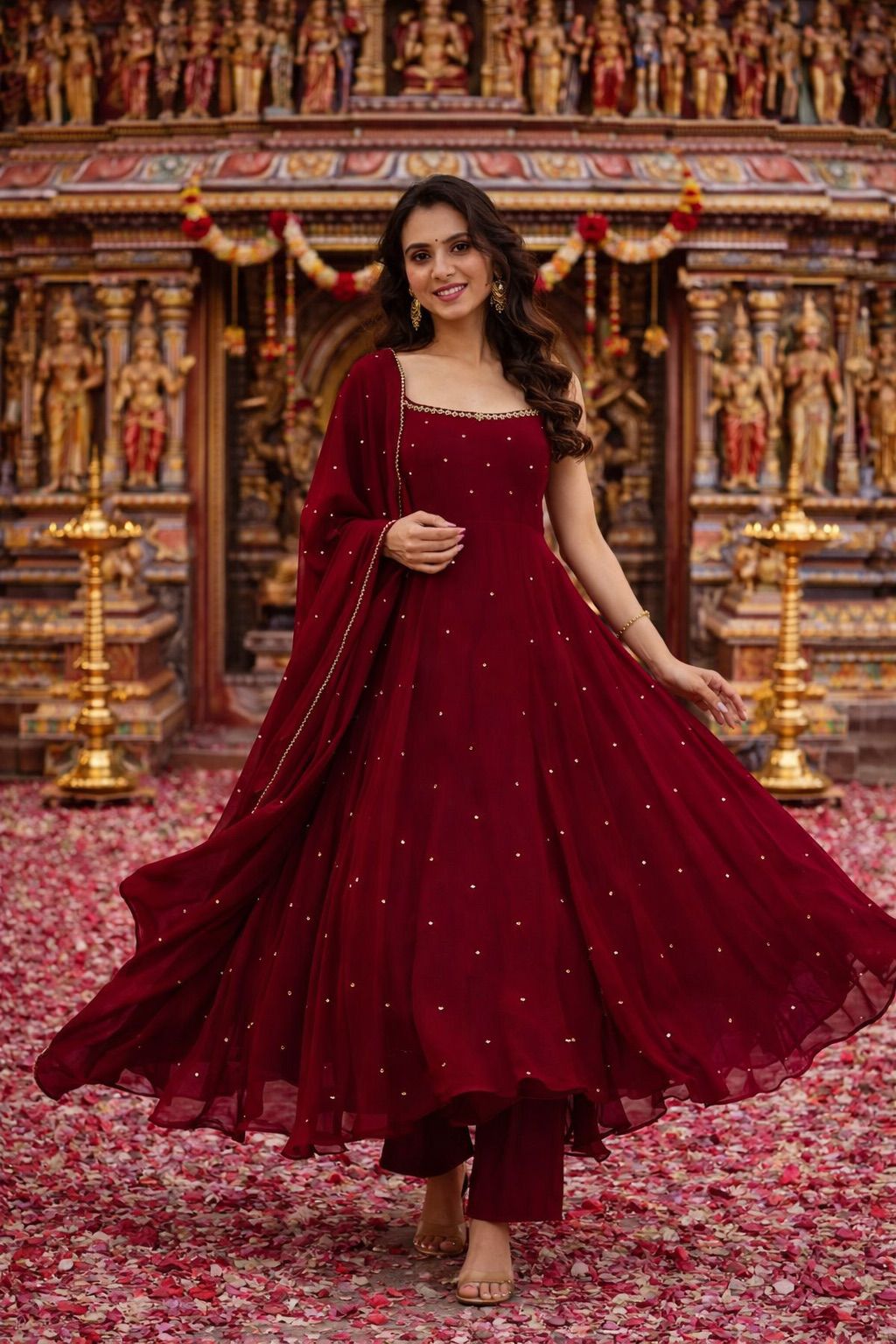 Anarkali Collection "Mugdha"  - Rouge bordeaux