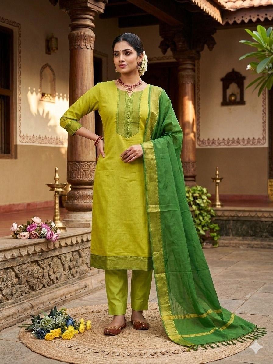 Punjabi "Dévy" - Vert anis