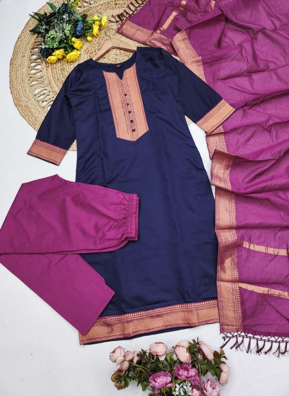 Punjabi "Dévy" - Bleu marine