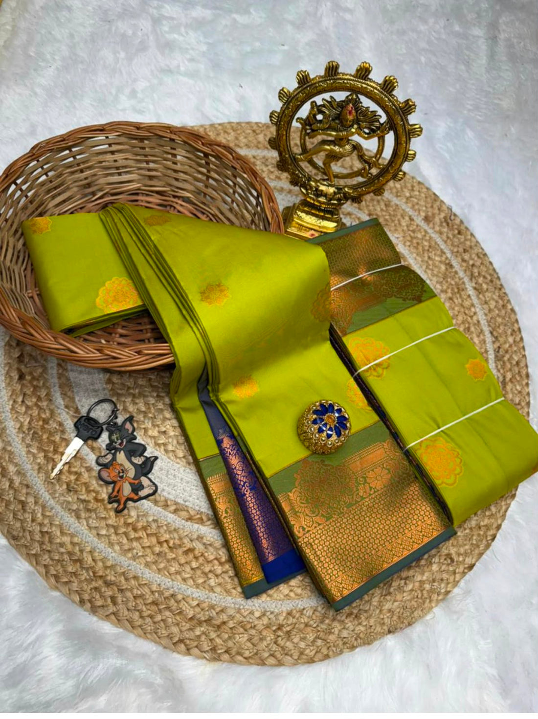 Sari Collection "Aarani" - Vert anis