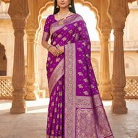 Sari "Mahika" - Violet prune