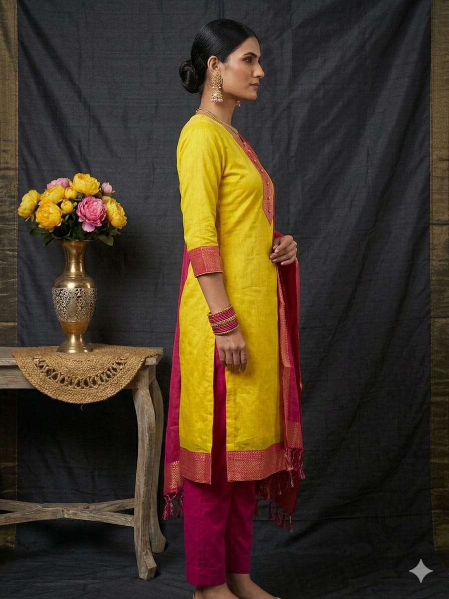 Punjabi "Dévy" - Jaune citron
