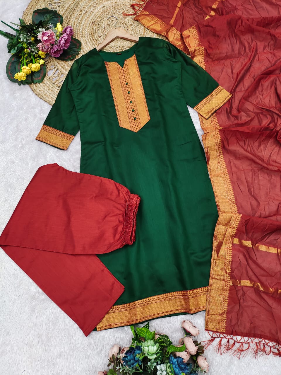 Punjabi "Dévy" - Vert emeraude