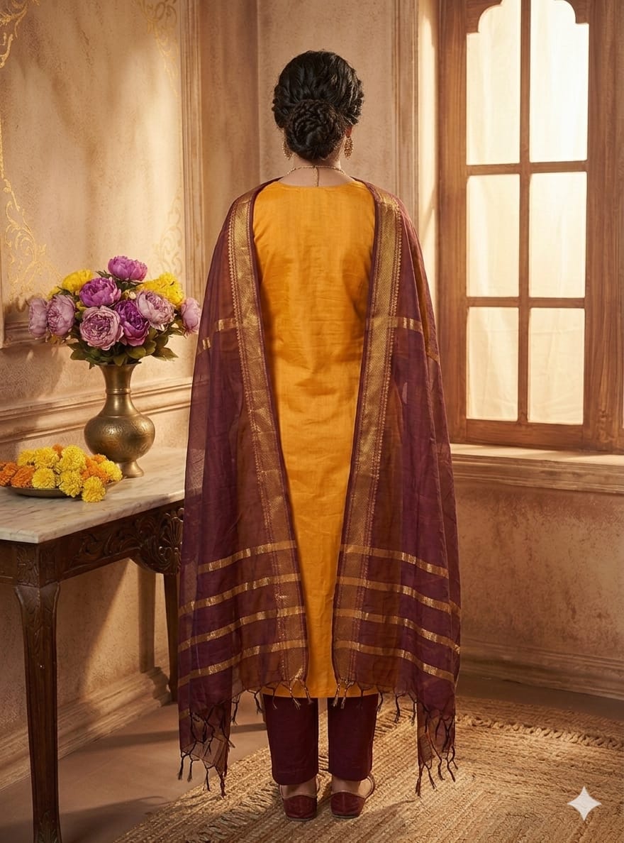 Punjabi "Dévy" - Orange safran