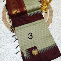 OFFRE SPÉCIALE - Sari Collection "Kalyani 2" à carreaux. Plusieurs coloris disponibles!