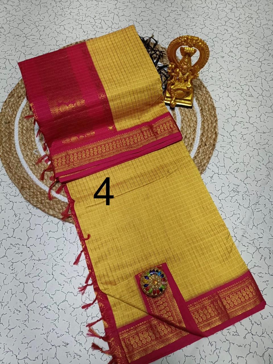 OFFRE SPÉCIALE - Sari Collection "Kalyani 2" à carreaux. Plusieurs coloris disponibles!