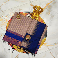 OFFRE SPÉCIALE - Sari Collection "Kalyani 2" à carreaux. Plusieurs coloris disponibles!